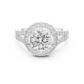 Aurelia Round Diamond Halo Split-Shank Ring
