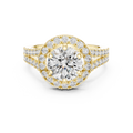 Aurelia Round Diamond Halo Split-Shank Ring