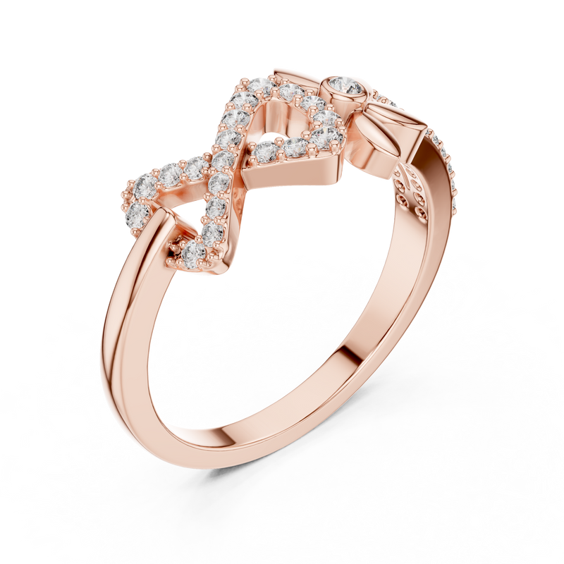Elowen Diamond Floral Ring detail