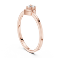 Amorette Three Diamond Heart Ring