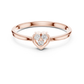 Amorette Three Diamond Heart Ring
