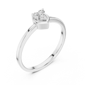 Amorette Three Diamond Heart Ring