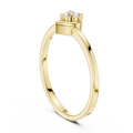 Amorette Three Diamond Heart Ring