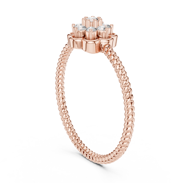 Fleuria Diamond Flower Ring