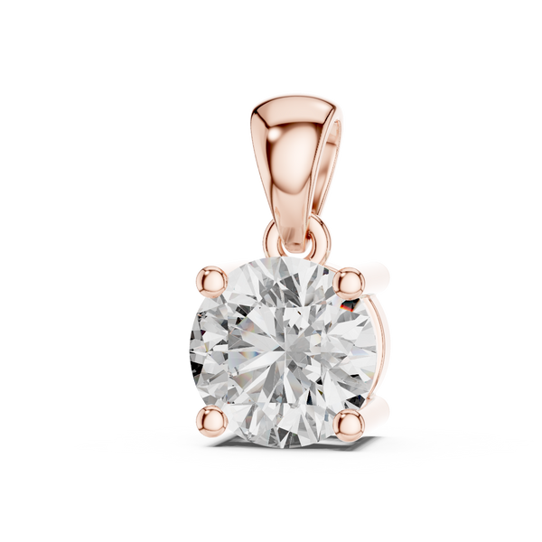 Elara Round Brilliant Diamond Solitaire Pendant