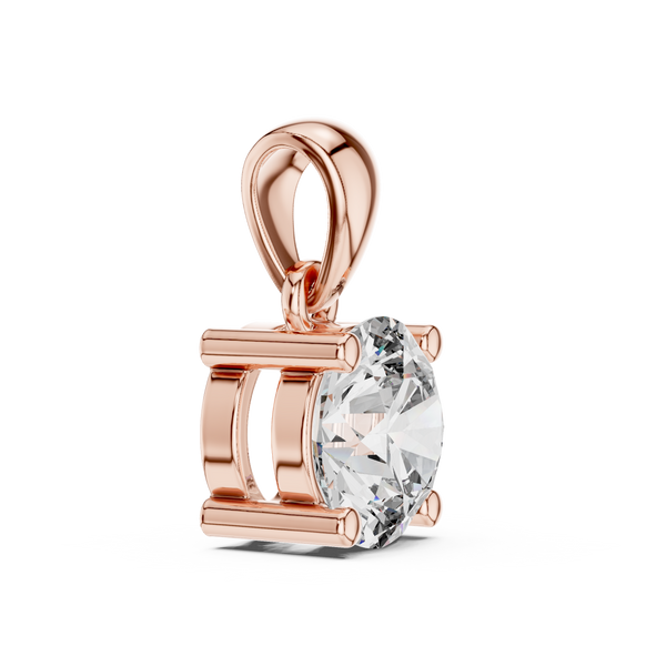Elara Round Brilliant Diamond Solitaire Pendant