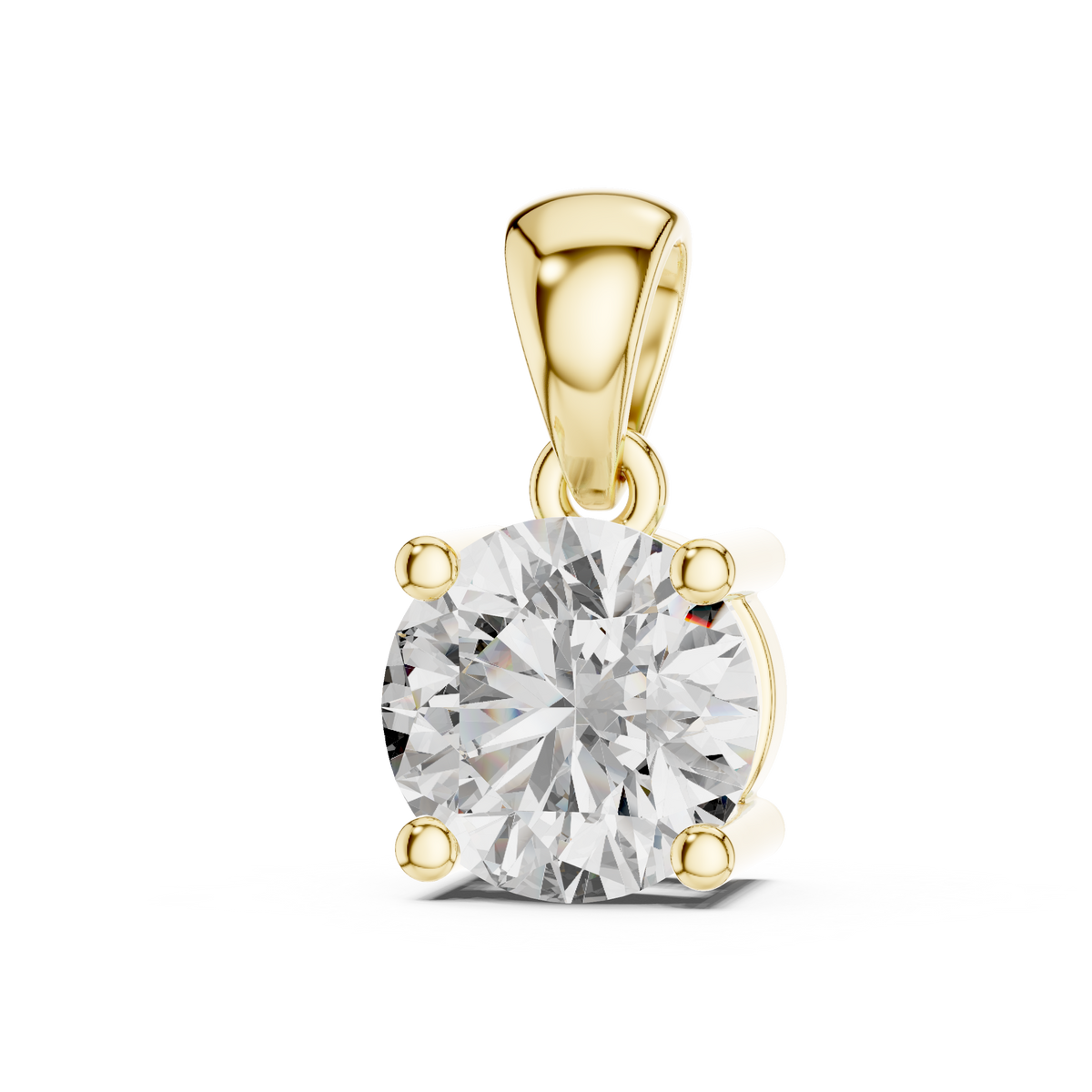 Elara Round Brilliant Diamond Solitaire Pendant