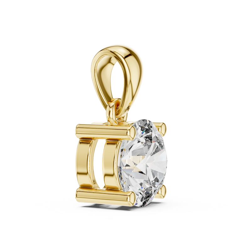 Elara Round Brilliant Diamond Solitaire Pendant detail