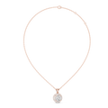 Celeste Round Brilliant Diamond Halo Pendant