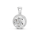 Celeste Round Brilliant Diamond Halo Pendant