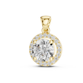 Celeste Round Brilliant Diamond Halo Pendant