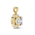 Celeste Round Brilliant Diamond Halo Pendant