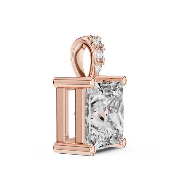 Elara Princess Cut Diamond Pendant