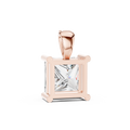 Elara Princess Cut Diamond Pendant