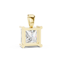 Elara Princess Cut Diamond Pendant