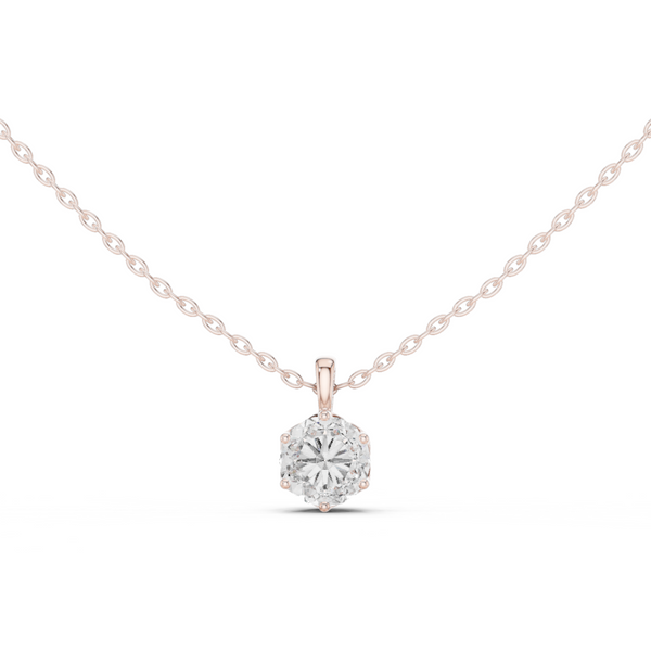 Seren Round Diamond Solitaire Pendant