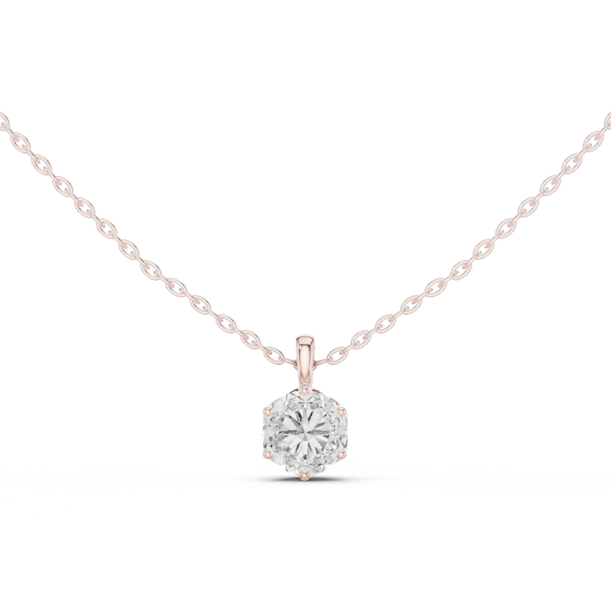 Seren Round Diamond Solitaire Pendant