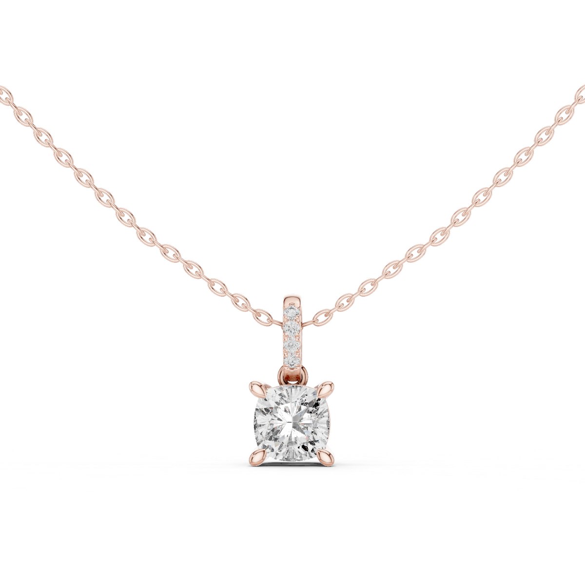 Caelia Cushion Cut Diamond Pendant