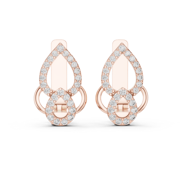 Aurelia Pavé Teardrop Huggie Earrings