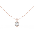 Arielle Oval Diamond Solitaire Pendant
