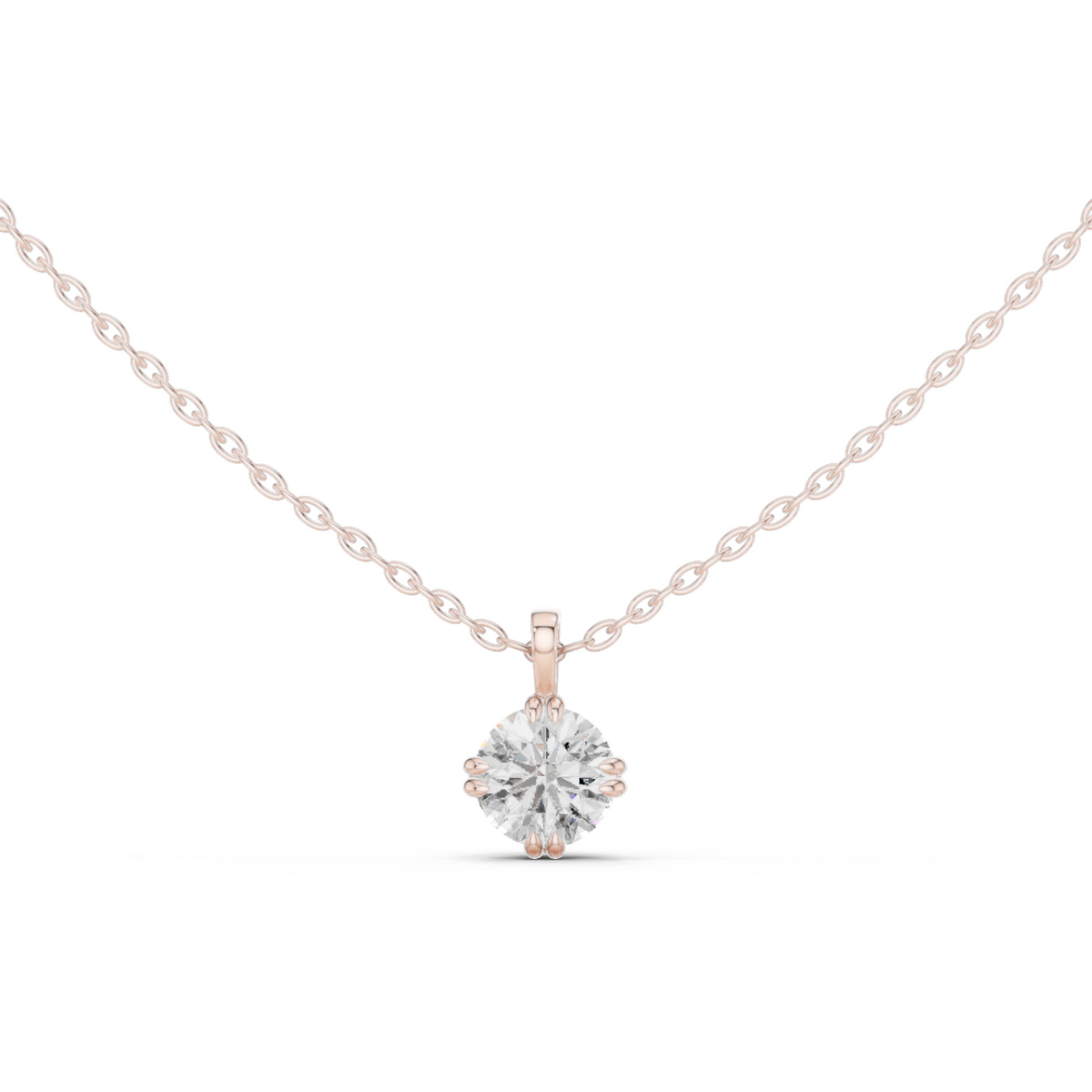 Elara Round Diamond Solitaire Pendant
