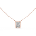 Varelle Emerald Cut Diamond Bezel Pendant