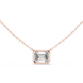 Elara Emerald Cut Diamond Pendant