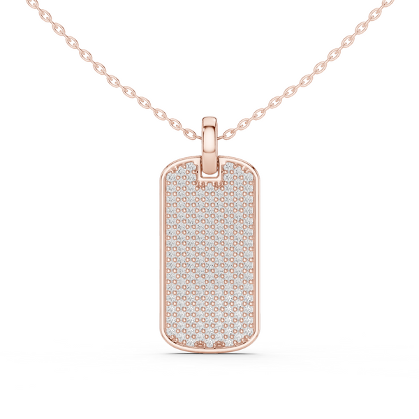 Valora Diamond Pavé Tag Pendant