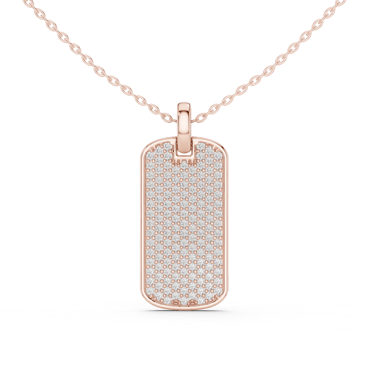 Valora Diamond Pavé Tag Pendant