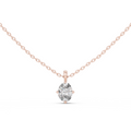 Solenne Oval Diamond Solitaire Pendant