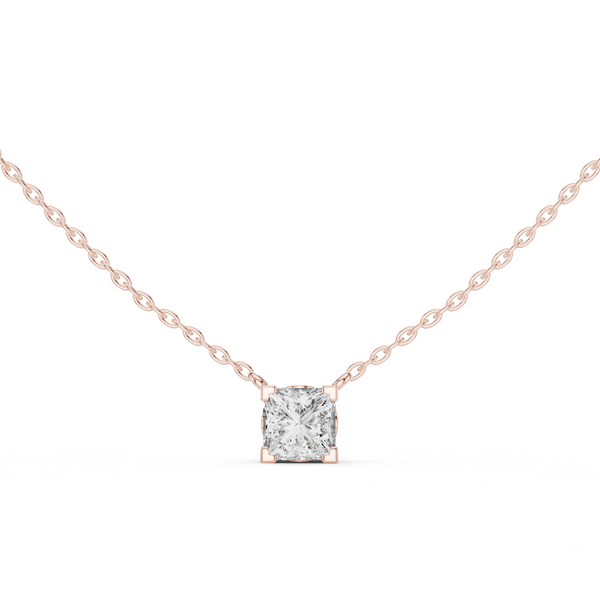 Maelle Princess Cut Diamond Solitaire Pendant