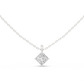 Isolde Princess Cut Diamond Solitaire Pendant