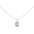 Arielle Oval Diamond Solitaire Pendant
