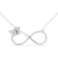 Avelisse Diamond Butterfly Infinity Pendant