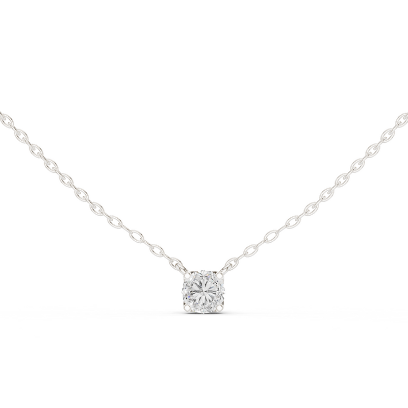 Aurelia Round Diamond Solitaire Pendant detail