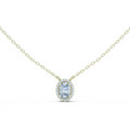 Lunelle Oval Diamond Halo Pendant