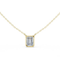 Varelle Emerald Cut Diamond Bezel Pendant