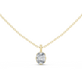 Arielle Oval Diamond Solitaire Pendant