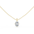 Solenne Oval Diamond Solitaire Pendant