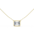 Elara Emerald Cut Diamond Pendant