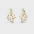 Elara Diamond Leaf Stud Earrings