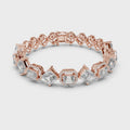 Aurora Halo Mixed-Cut Diamond Tennis Bracelet