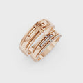 Aurelia Diamond Geometric Wedding Band Set