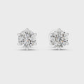 Elara Round Brilliant Diamond Solitaire Stud Earrings