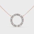 Virelia Oval & Emerald Diamond Circle Pendant