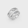 Elian Diamond Cross Wedding Band Set
