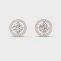 Diamond Halo Stud Earrings