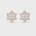 Elara Diamond Floral Stud Earrings