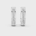 Inset Diamond Huggie Earrings