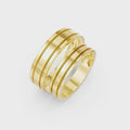 Valen Grooved Wedding Band Set